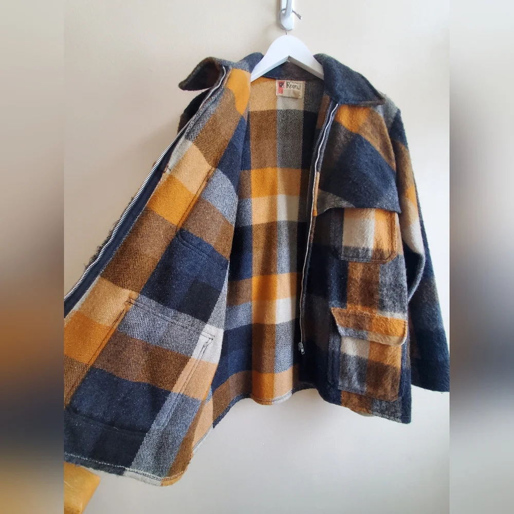 Vintage Shacket shirt like jacket rare and warm unisex Large - Picture 10 of 14